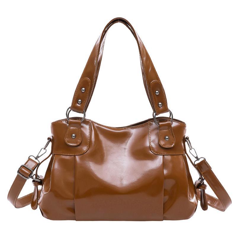 Модная женская сумка-тоут большой вместимости 2025 коричневый