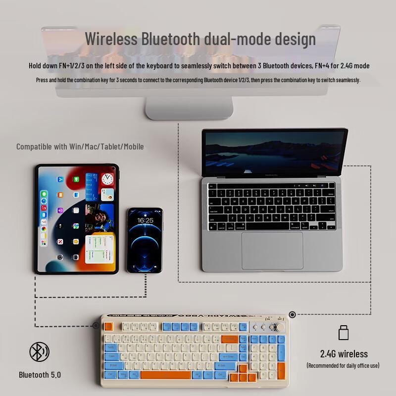 Pioneer V98 Wireless Keyboard Mouse Combo