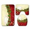 Christmas Shower Curtain Floor Mat Combination Four-Piece Set Bathroom Toilet Carpet Shower Room Mat Foot Mat