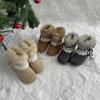 Dusk 4~ 2025 Autumn and Winter Millennium Wind Fluffy Snow Boots Fleece Inner Height Increase Warm Cotton Shoes Short Boots Winter