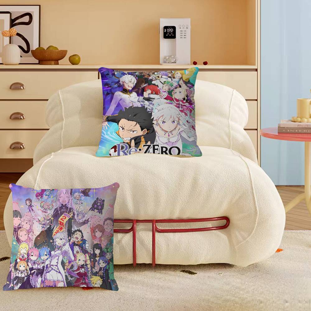 Anime R-Re-Zero Kudde Anime Kudde Soffsäng Huvudkudde Överdrag Kuddöverdrag 45x45 cm Mode