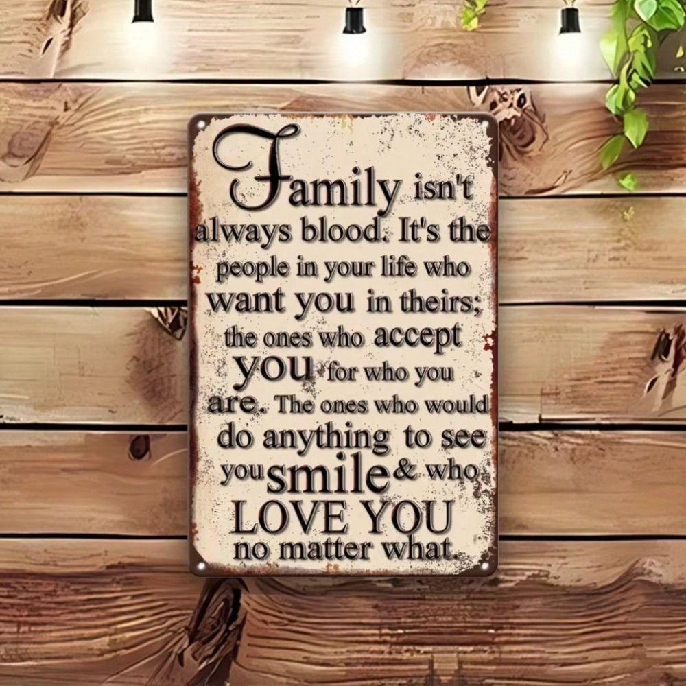 Vintage Metal Wall Poster Waterproof Anti-rust Decor for Home