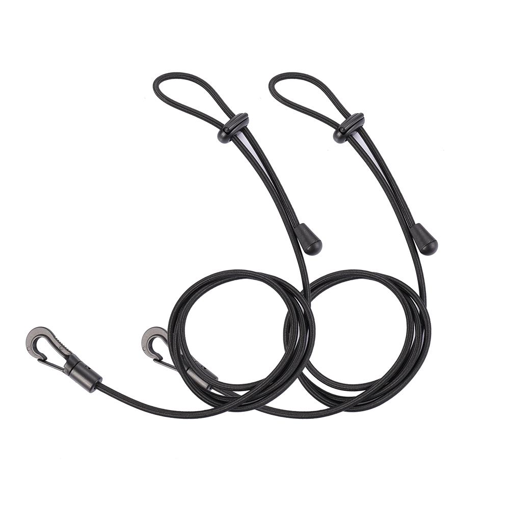 

2 PCS Adjustable Kayak Safety Rod Leash Fishing Rod Paddle Leash Fishing black #1