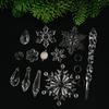 15Pcs  Acrylic Snowflake Ornaments Snowflake And Ice Crystal Hanging Decor for Christmas Tree Transparent Winter-Themed Craft Party Favor