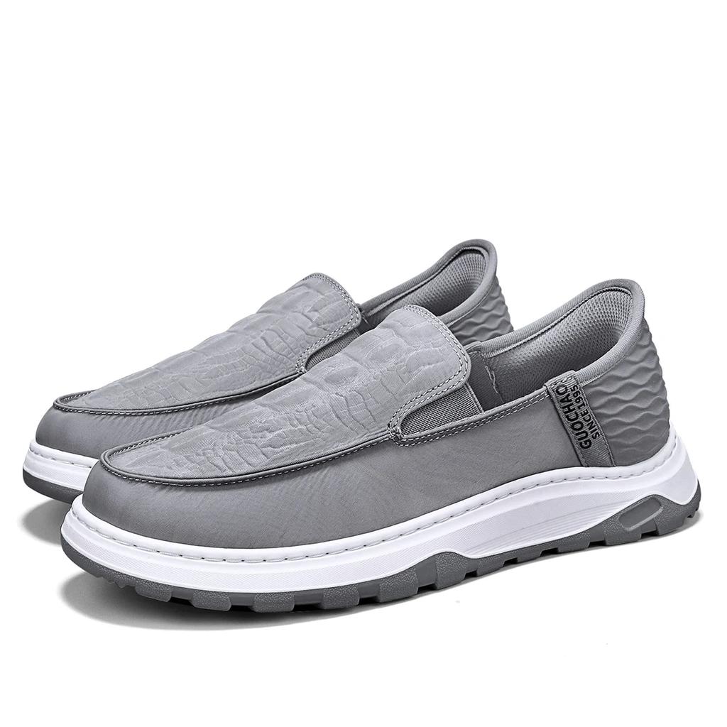 Fashion Men Loafers Ice Silk Breathable Canvas Shoes Fashion Casual Sneakers Comfort Slip-On Loafers Soft Driving Shoes Men Tennis Shoes