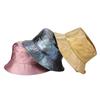 Wide Brim Laser Rainbow Fisherman Hat Leather Shiny Sun Cap Luminous Bucket Hat  Stage Performances