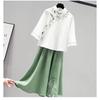Elegant Hanfu Women's Summer New Butterfly Sweet Chinese Suit Embroidered Suit Hanfu Blouse Skirt Two Piece Set