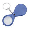 Magnifier Keychain 10X Magnification Foldable Portable Mini Magnifying Glass with Key Ring for Outdoor Reading Blue