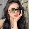Korean Style Slimming Oversized Square Sunglasses for Women – UV Protective, Trendy for Square & Round Faces
