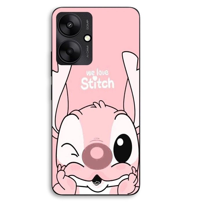 Coque Pour Xiaomi Redmi 13C 5g Stitch Angel mignon fond rose Maniacase