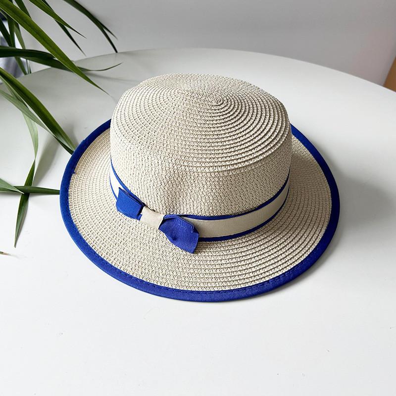 

Stylish And Practical Short Brim Flat Top Hat In Beige For Women s Summer Outing бежевий
