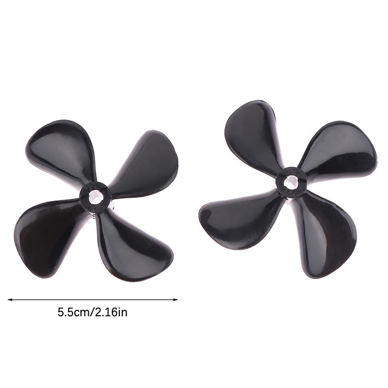 2Pcs 4Mm Rc Boat Four Blades Paddle Positive/Reverse Boat Propeller High Strength Screw D50/55/60/70Mm
