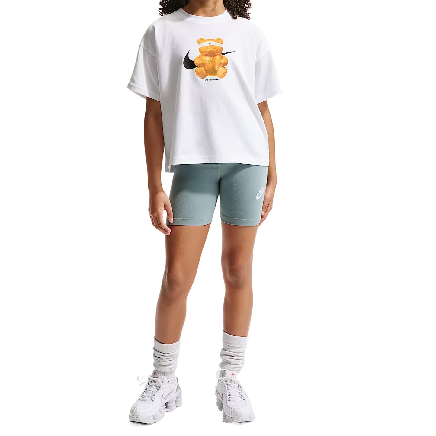 Nike Sportswear Cotton Drop Shoulder Comfortable Casual T-Shirt Kids tops IO8121-100 S