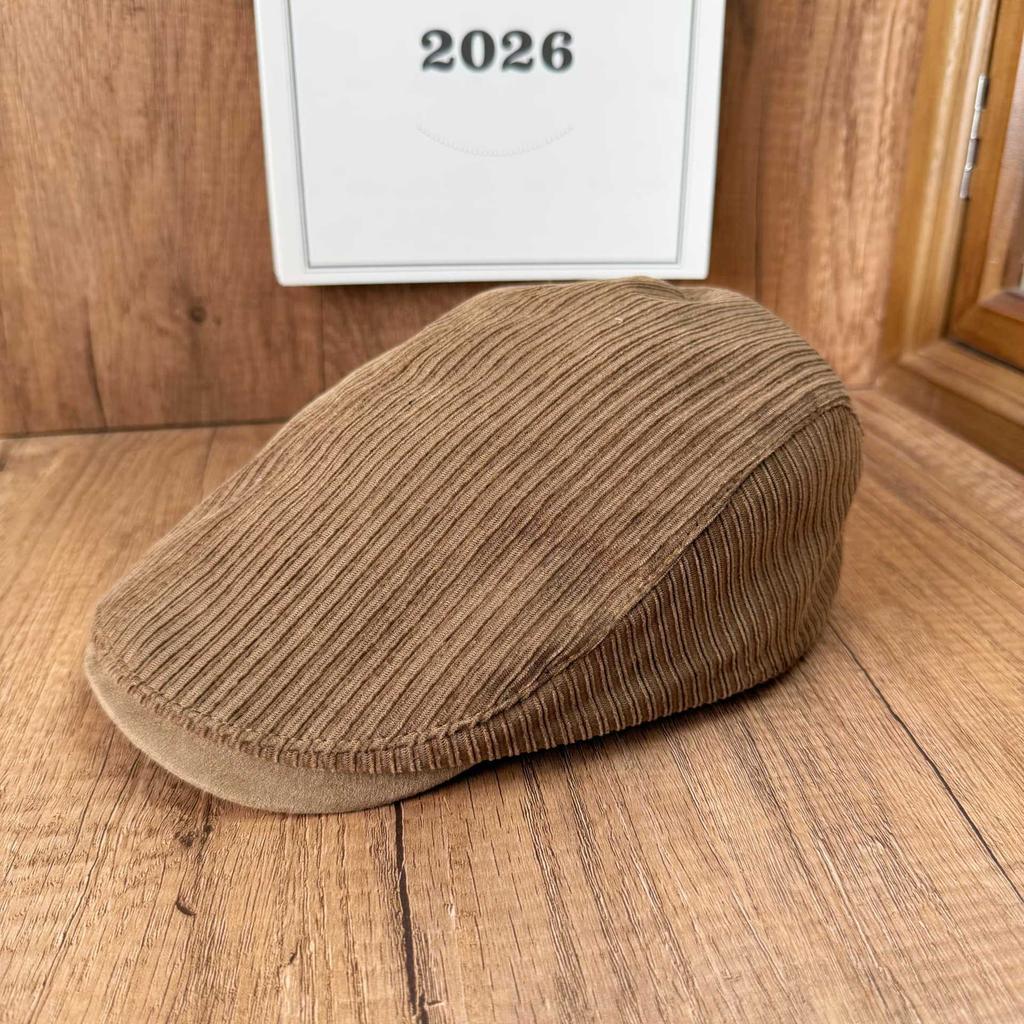 British casual vertical pattern forward hat texture Newsboy beret version modified face short brim cap wholesale