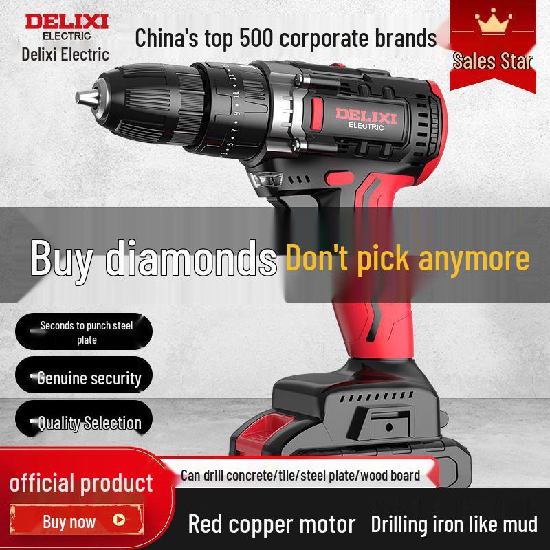 Delixi Lithium Rechargeable Multifunctional Hand Drill & Electric Screwdriver Tool
