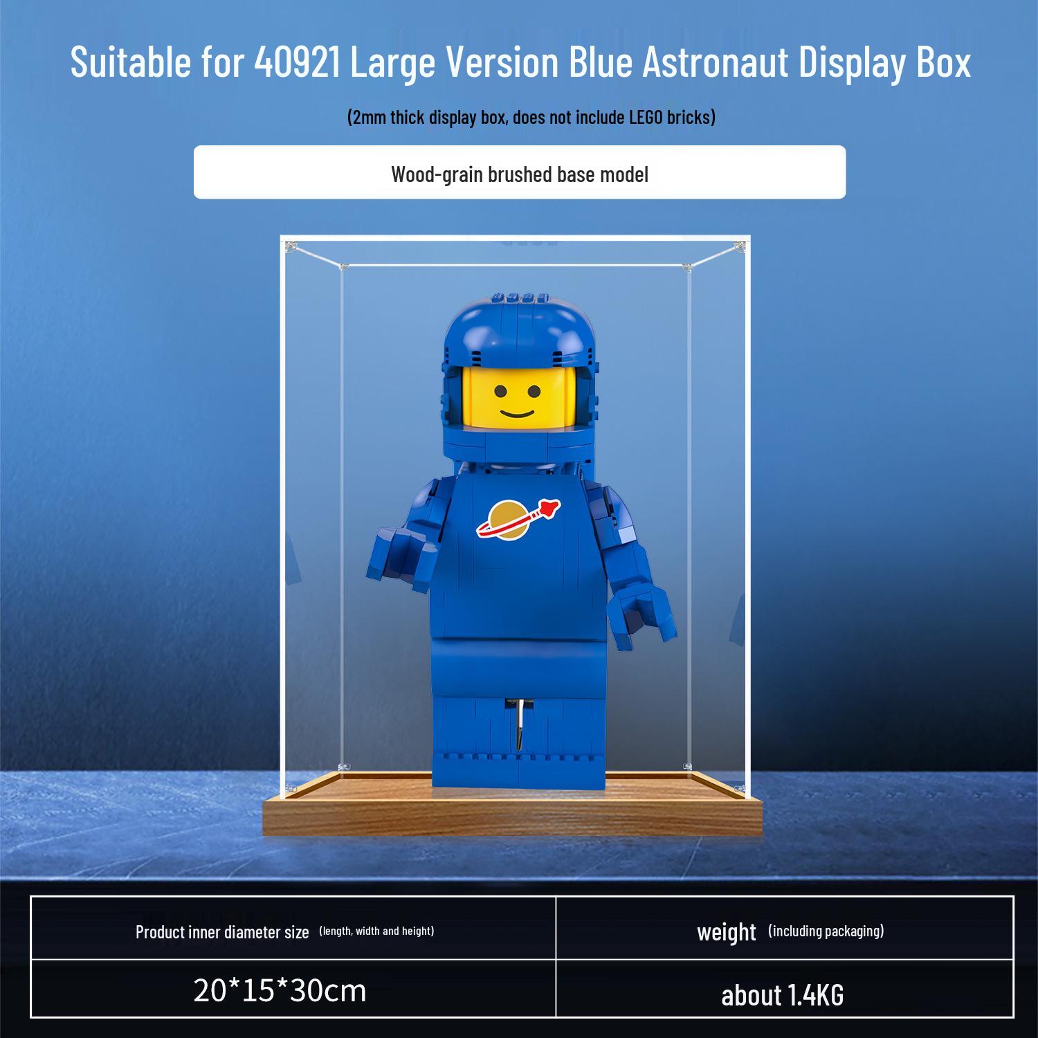 

Подходит для крышки контейнера для хранения минифигурок LEGO 40921 XL Синий Астронавт Inside Dimensions: 20*15*30cm (Excluding Model)