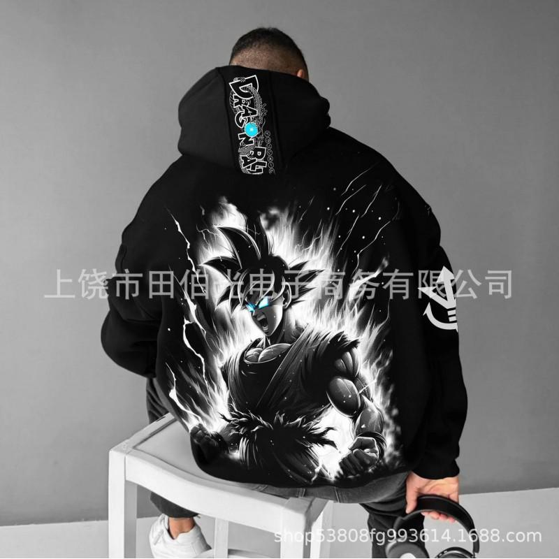 Dragon Ball Z Goku 3D Digital Print Hoodie Men Loose Fit Casual Sweatshirt