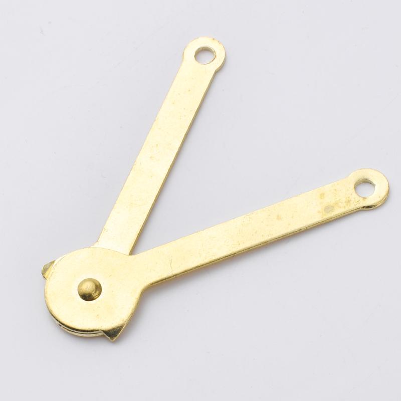 

2Pcs Support And Positioning Hinge Wooden Box Gift Box Link Piece Card Position Hinge Tin Kilogram Fixed Link Hinge Yellow