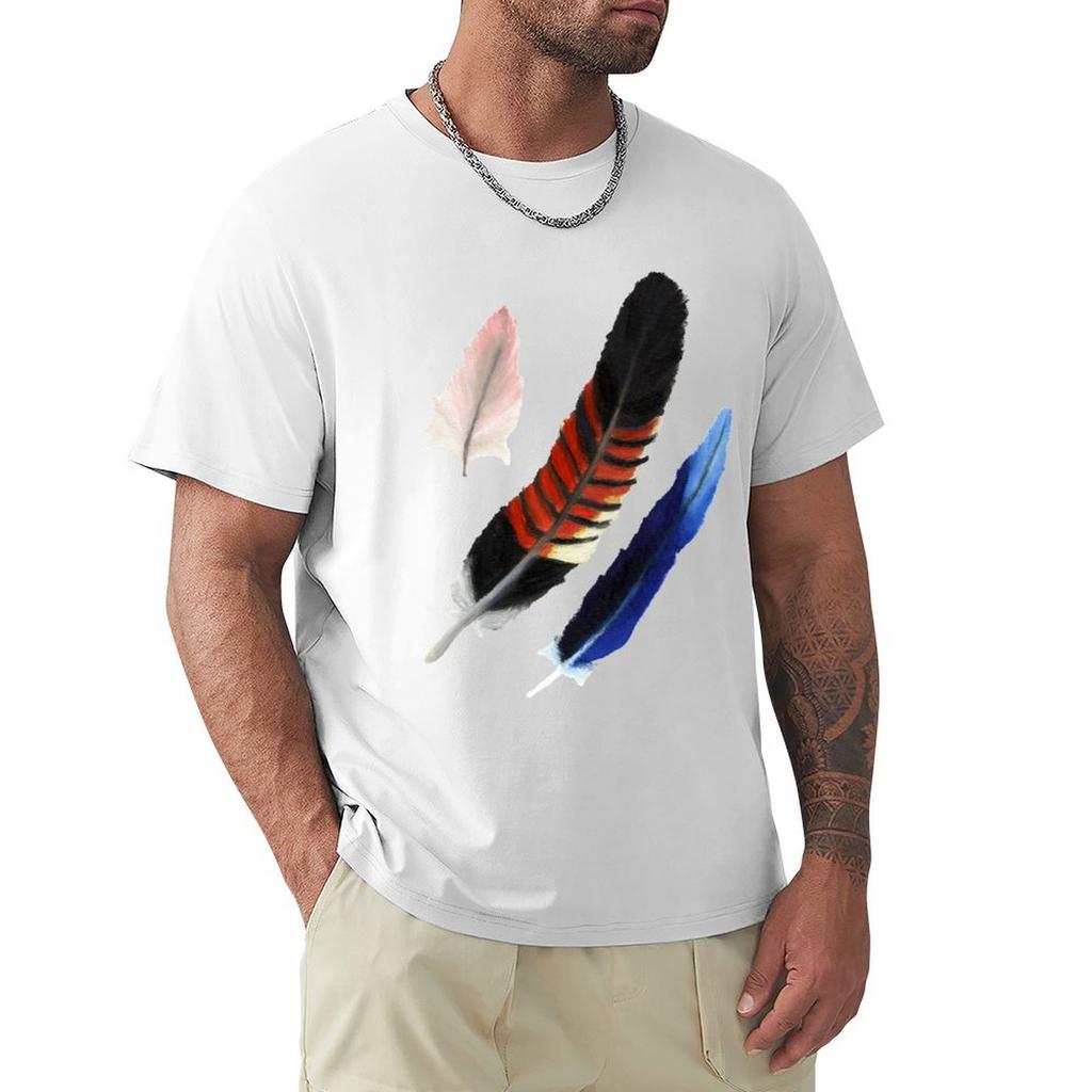Feathers Australian Birds Tshirt Casual Basic Short Sleeve Tshirt
