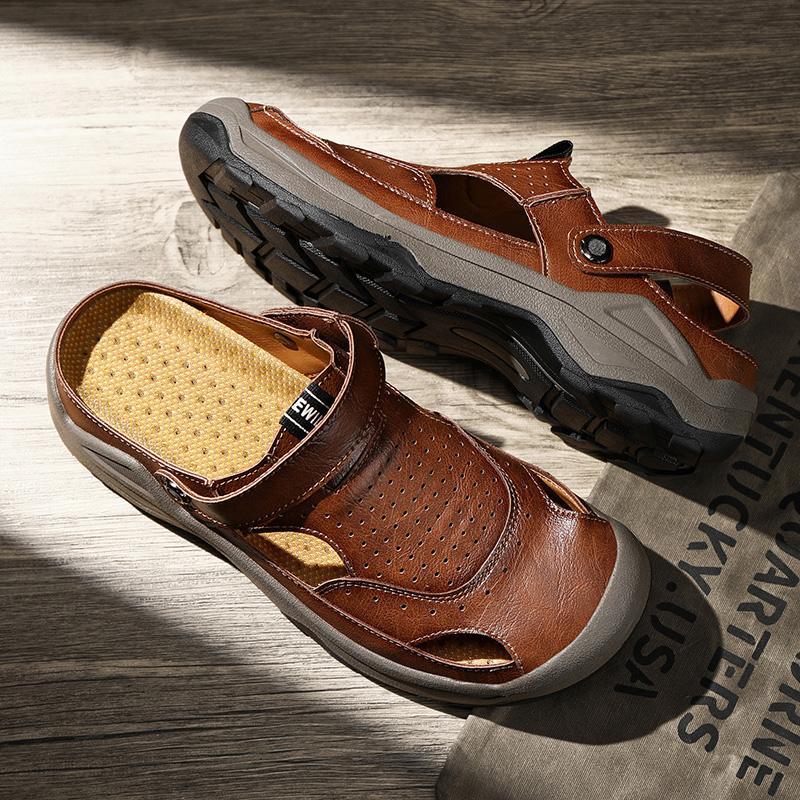 Fashion Non-slip Summer Beach Flats Dual-Purpose Male Slippers Quick Dry Casual Shoes Stylish Men Half Drag Outdoor Simple Mens Sandals