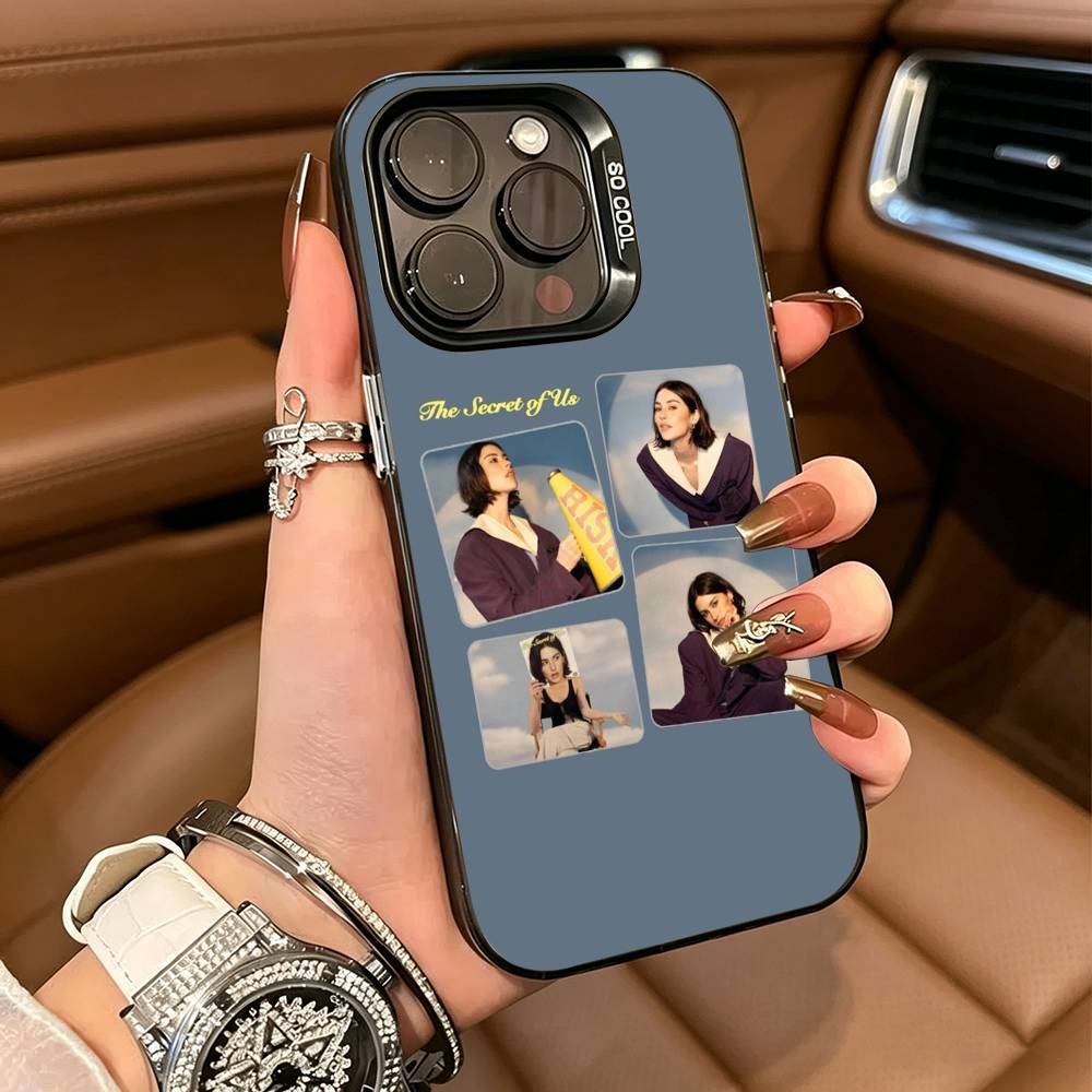 Pop singer-Gracie-A- Abrams Phone Case For IPhone17 16 11 12 13 14 15 16 Pro Max Plus Cover Colored Silver Funda Bumber
