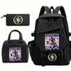 Kpop Group KATSEYE Backpack Large Capacity Student Schoolbag Men Women Fashion Computer Backpack Lunch Bags Pencil Case 3pcs Set