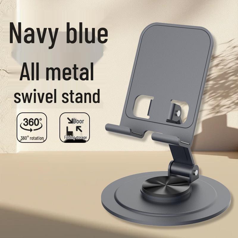 Aluminum Alloy Rotating Folding Phone Holder - Portable Desktop Stand with Custom Logo & Gift Option