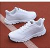 Unisex White Sports Shoes, Mesh Breathable Lightweight Running Shoes, Soft Soled Casual Walking Shoes