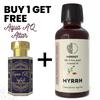 Myrrh Essential Oil 10ml for Aromatherapy & Home Fragrance get 1 Free 6 ml Attar – Aqua AQ, Dubai Oud, Aura, White Oud
