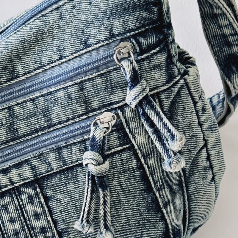 Retro denim messenger bag casual shoulder bag