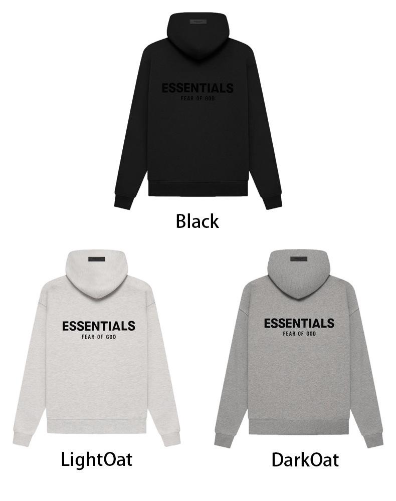 FOG ESSENTIALS Unisex Beflocktes Kapuzensweatshirt 2022SS Trendiges Design