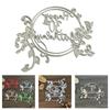 Happy Birthday Die Cut Stencils Birthday Wreath Carbon Steel Cutting Die Scrapbooking Embossing Tool for Card Making
