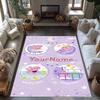Peppa Pig Personalized Name Carpet Suitable for Game Room Study Room Kitchen Entryway Antislip Carpet Anime Office Decor