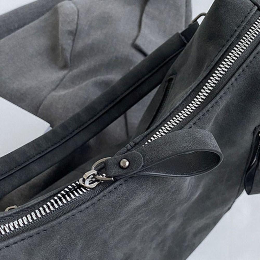 Large Capacity Retro Underarm Bag French Style New Design Tote Bag PU Leather Shoulder Bag  Girls