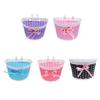 2x Childs Kids Girls Bowknot Basket Decoration With Flowers Inch)