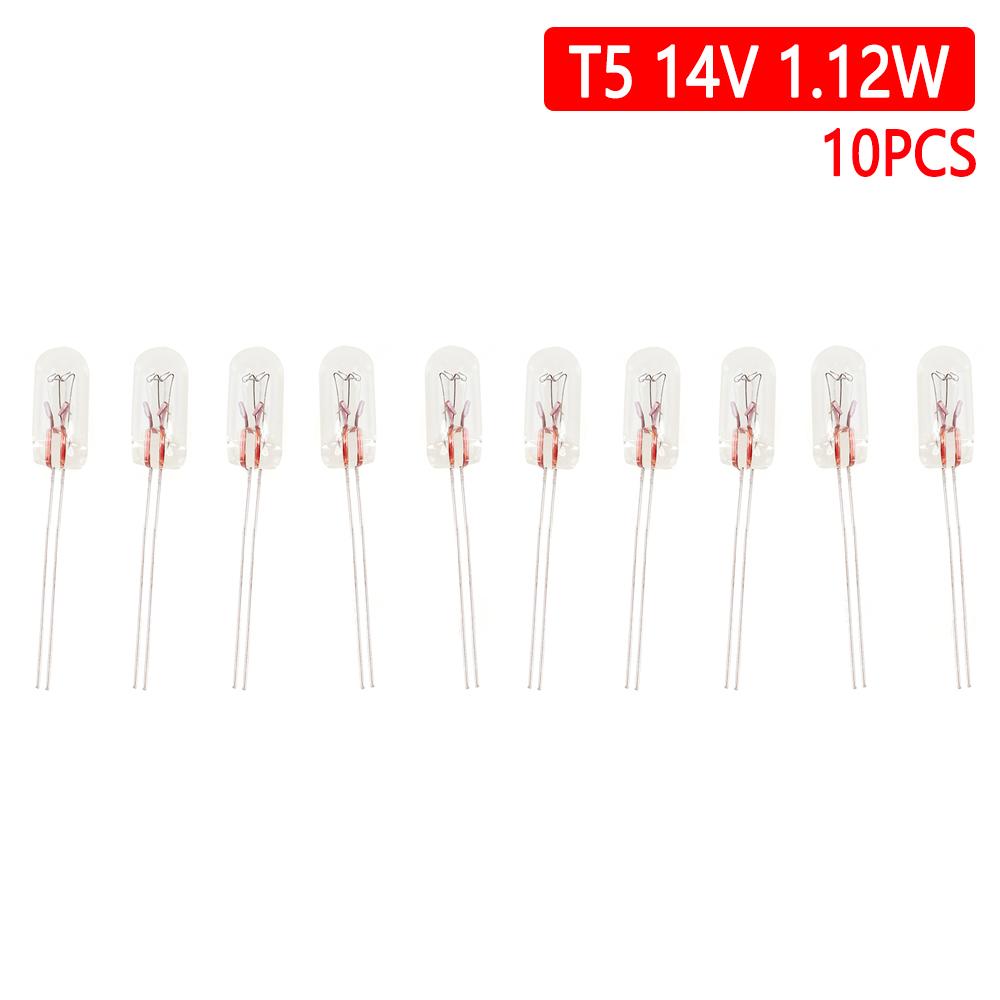 10/5pcs T3 T4 T5 14V Car Audio Gear Indicator Light Dashboard Instrument Bulbs Yellow Lamp Car Audio Bulbs Car Light Accessories