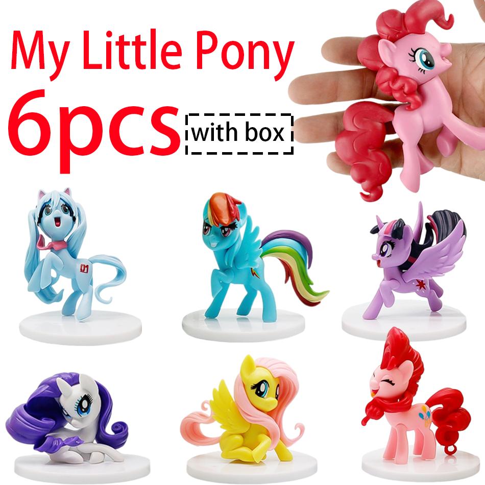 Model My Little Ponies Figures Action Figures Toy Cartoon Anime Pinkie/Fluttershy/Twilight Sparkle Doll Decoration Gift