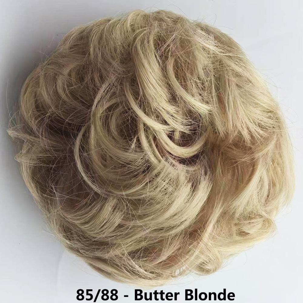 

Європейська та американська мода Гумки для волосся - Неохайні пухнасті еластичні гумки для жінок, Пучки та перуки, Зачіска Бутон квітки