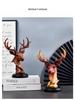 Luxurious Deer Ornament - Decorative Resin Craft for Office, Living Room, or TV Cabinet.