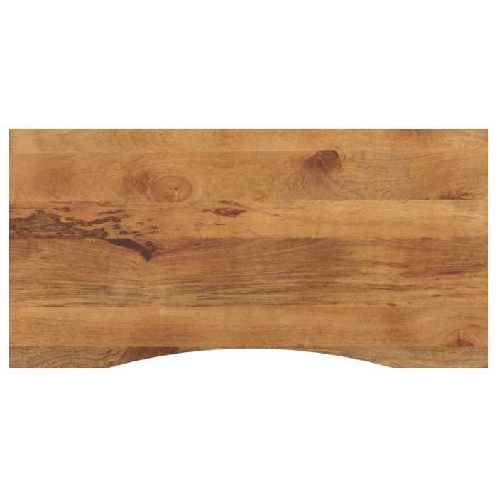 VidaXL Dessus de bureau avec courbe 120x50x2,5 cm manguier massif brut 370211