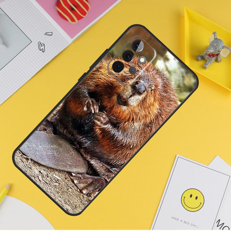 Animal Beaver Case For Samsung Galaxy A15 A17 A54 A34 A14 A13 A23 A33 A53 A52 A32 A12 A56 A36 A16 A35 A55