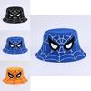 Cartoon Spider Fisherman Hat With Sun Protection For Kids Outdoor Summer Casual Wear