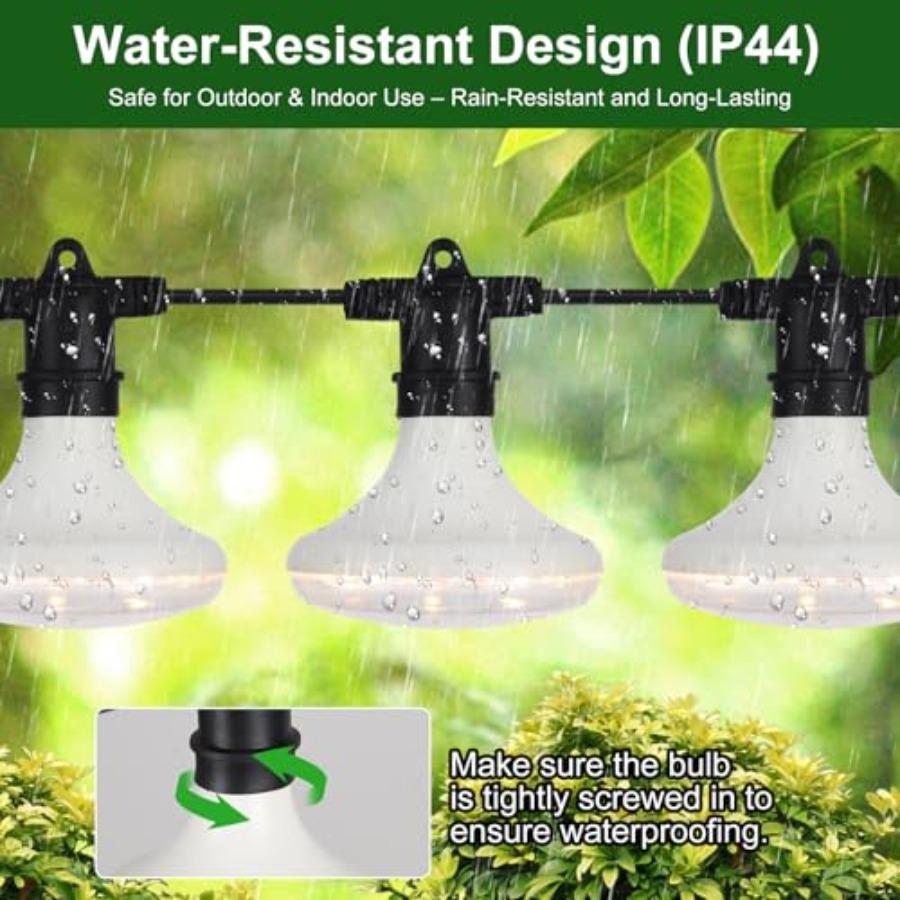 Outdoor Grow Lights Waterproof Full Spectrum String Grow Light with 22FT Light String Cord for Seedling Veg Flower in Greenhous