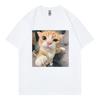 Funny Cat Meme Graphic T Shirts High Quality Fashion Short Sleeve Tshirts Unisex Unisex Summer Casual 100cotton Tshirt Streetwear