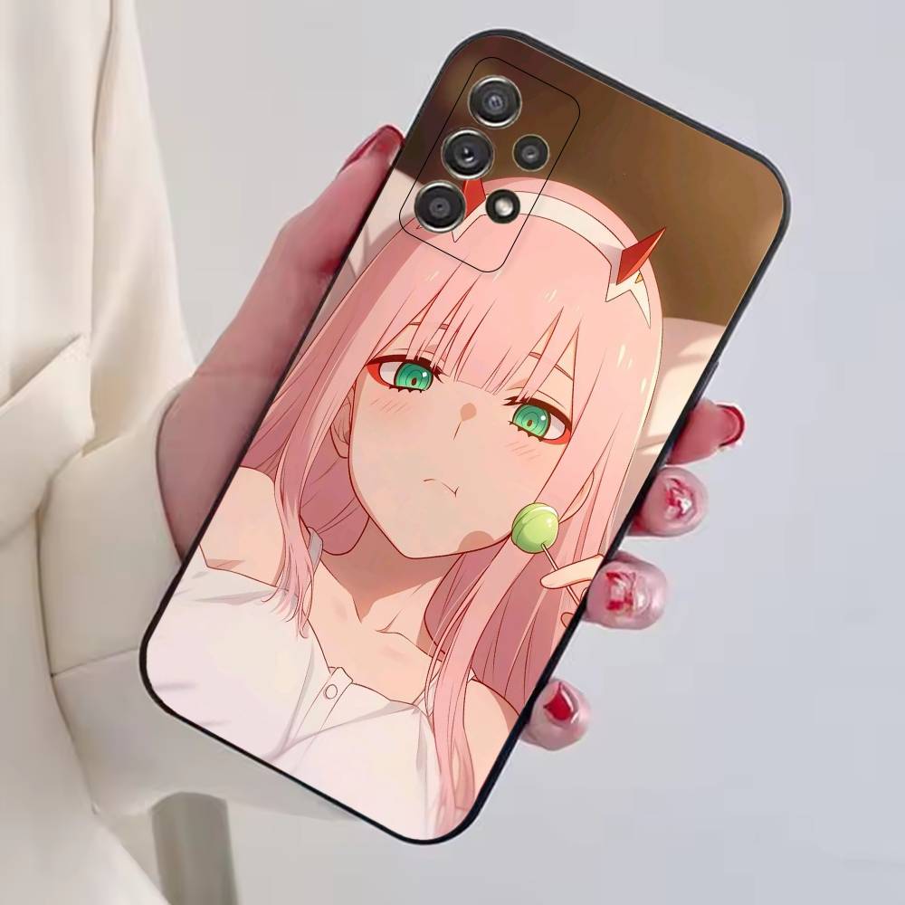 Lovely Zero Two 02 Hot Anime Phone Case For Samsung S25,S24,S21,S22,S23,S30,Ultra,S20,Plus,Fe,Lite,Note,10,Black Cover