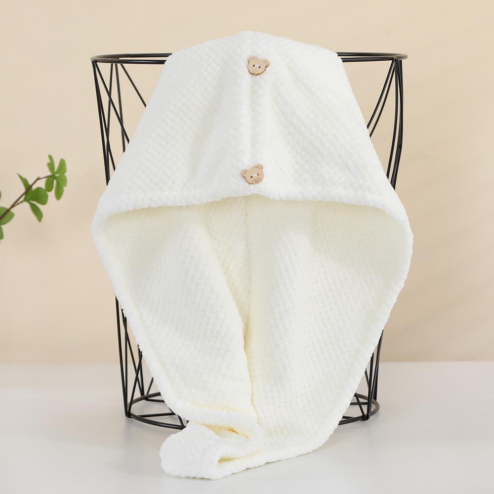 Burlap Quick-Dry Double-Layer Hair Wrap Towel - Water-Absorbent Bath Cap for Women