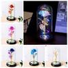 Rose Romantic Forever Flower In Dome Led Light Valentine Day Birthday Gift Decor