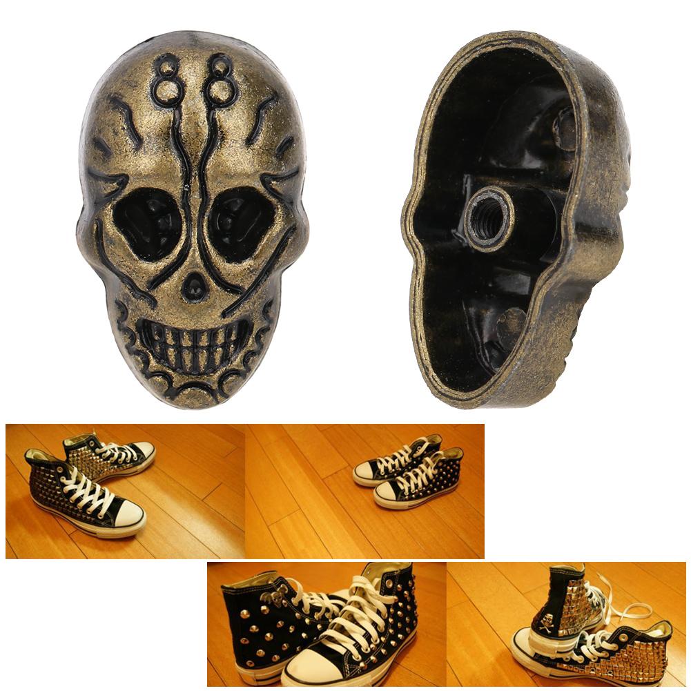20PCS DIY 15.66 X 25.24mm Punk Studded Rivet Gothic Ornaments / Shoes Accessories88 Ghost Head Bronze
