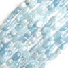 6-8mm Natural Irregular Genuine Aquamarine Stone Beads for Jewelry Making 15'' Loose Beads