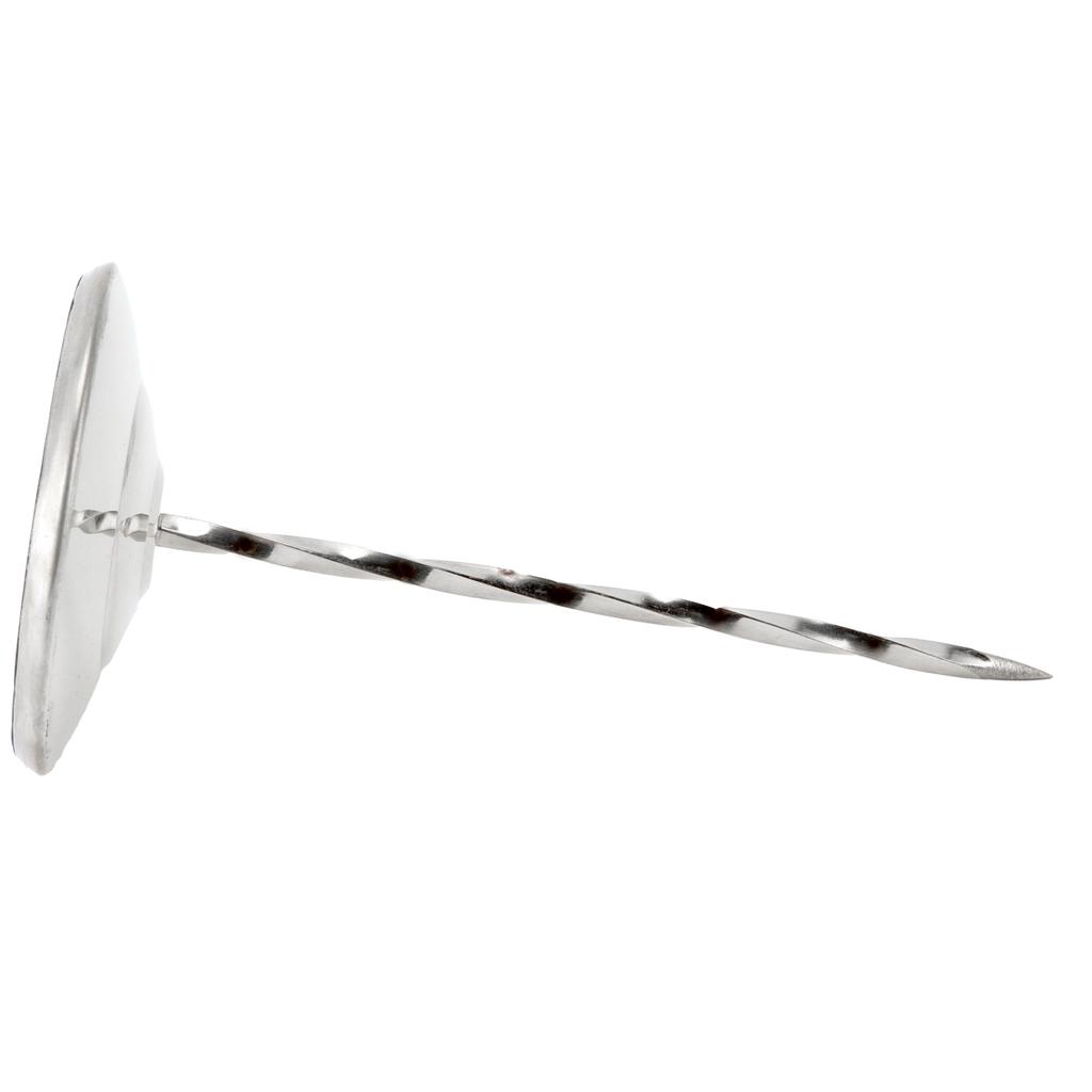 Receipt Bill Holder Thickened Stainless Steel Round Bottom Nonslip Ticket Spike for Restaurants Bars Kitchens(Silver Screw Rod )
